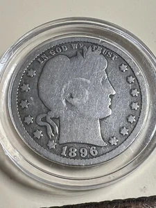 Barber Quarter 1909 90% Silber Gut G Siehe Bilder - Bild 1 von 2
