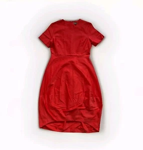 COS WOMEN’S HOT PINK COTTON/SILK BLEND SHORT SLEEVE BALOON DRESS. UK 16, EU 44. - Picture 1 of 14