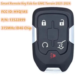 Smart Remote Key Fob for GMC Terrain 2021 2022 2023 2024 13522899 315MHz HYQ1AS - Picture 1 of 8