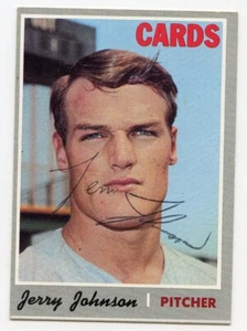 JERRY JOHNSON signiert 1970 Topps #162 Cardinals garantiert authentisch KOA - Bild 1 von 1