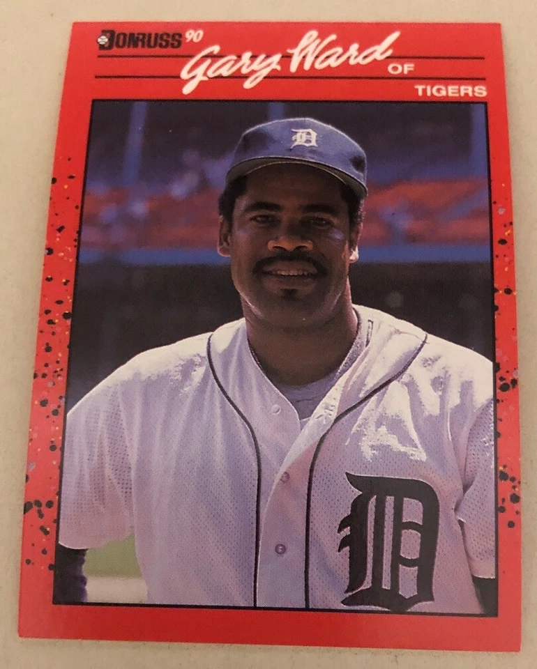 1990 Donruss Gary Ward Baseball Card #621 Tigers Outfield High Grade - Image 1 of 2