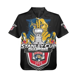 Hawaiian Button Shirt.  Florida Panthers. 2025 Stanley Cup Champions - Picture 1 of 13