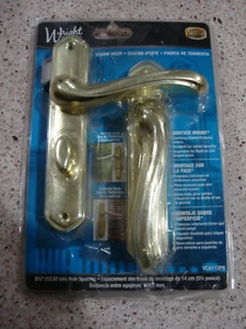 New Wright Products VCA112PB Storm Door Latch Set - Polished Brass - Picture 1 of 7