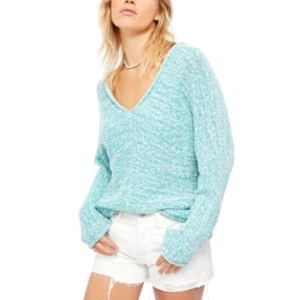 Free People Bright Lights Oversized Pullover Blau XS - Bild 1 von 1
