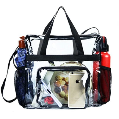 Clear Tote Bag Large Capacity Transparent Shoulder Bag Handbag Beach Stadium Bag