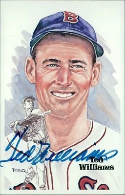 Ted Williams Boston Red Sox Signed Perez Steele HOF Postcard JSA Authenticated - Image 1 of 3