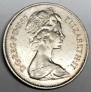 # C4884 GREAT BRITAIN COIN, TEN PENCE 1969 - Picture 1 of 2