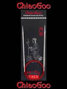 ChiaoGoo :: Steel Red LACE Rundstricknadeln:: 5 US 40 in / 3,75 mm 100 cm - Bild 1 von 1