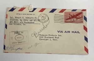 Cover censore usata Stati Uniti C25 esercito APO 827 a Cleveland Ohio - Foto 1 di 2