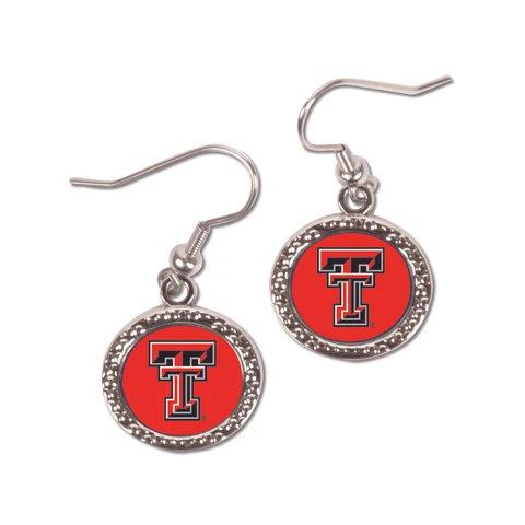 Women's Texas Tech Red Raiders WinCraft Round Dangle Earrings Cover