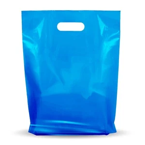 1000 Pack 12" x 15" with 1.25 mil Thick Blue Merchandise Plastic Glossy Bags - Picture 1 of 7