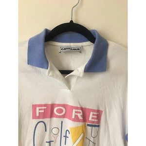 Vintage Women's Golf Logo Polo 80's Design Catalina Brand - Picture 1 of 6