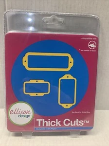 Ellison Design Thick Cuts Bookplates Die New Factory Sealed - Picture 1 of 14