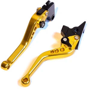CNC Short Gold Clutch & Brake Levers For Yamaha FZ8 2011-2015 - Picture 1 of 5