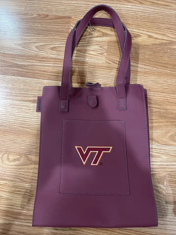 College VT Virginia Tech Logo Blacksburg HOKIE ALAN STUART Tote Bag Purse Cover