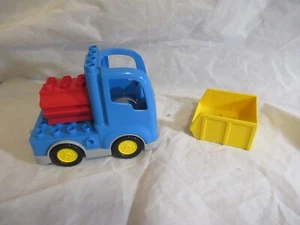 Lego Duplo Piezas Azul Camión Coche Base Ruedas Camión Volquete Carga - Imagen 1 de 11