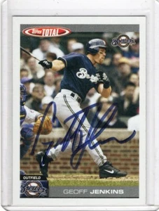 2004 Topps Total #190 Geoff Jenkins Autograph Trading Card FREE SHIP - Picture 1 of 2