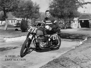 Triumph 6T Thunderbird 1950 motorcycle racing photo photograph - Picture 1 of 1
