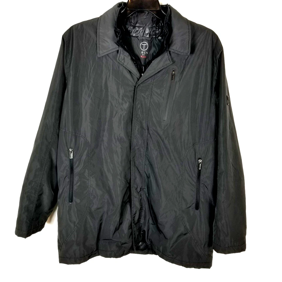 Tech by Tumi Men Jacket with Bib Padded Lining Gray XL - Image 1 of 4