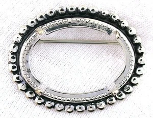 30x22 30mm x 22MM CABOCHON GEMSTONE SILVER COLOR PIN BROOCH MOUNTING CF426/42623 - Picture 1 of 2