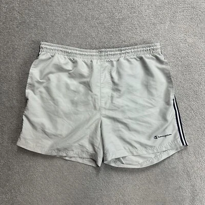 CHAMPION Herren Badehose Badeshorts Gr. L Beach Shorts Boxer Logo 3101 Beige - Bild 1 von 4