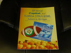 2001 CITRUS BOWL PROGRAM AUBURN VS MICHIGAN EX- MINT - Photo 1/1