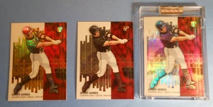 2002 Topps Pristine Jonny Gomes Gold Refractor 3 Card Lot 191 #'d/70, 1999 & 799 - Picture 1 of 11