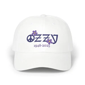 Embroidered Ozzy Memorial Flowers Cap, Ozzy Fan Hat, Ozzy Tribute Gift - Picture 1 of 17
