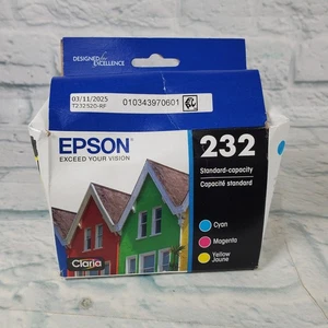 Genuine Epson 232 Color Ink Cyan Magenta Yellow 01/2028 New - Picture 1 of 6