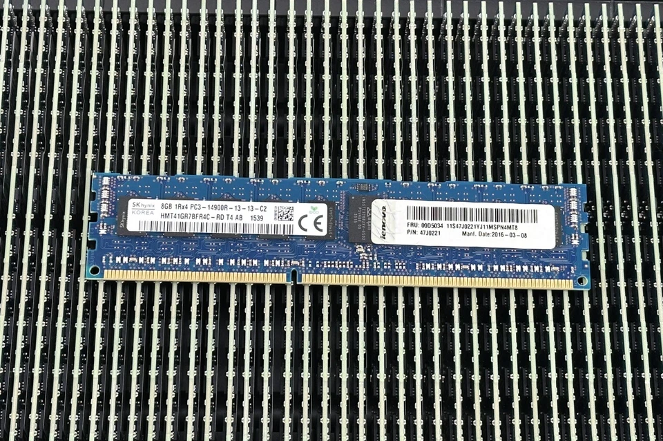32GB Lot of 4x IBM Lenovo 8GB 1Rx4 PC3-14900R RDIMM ECC RAM Memory Server Hynix - Image 1 of 4