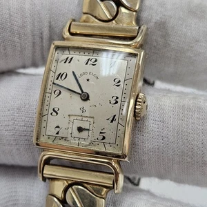Elegant Lord Elgin 21J Fancy Lugs Dress Watch 14K Gold Filled cal 559 Mechanical - Picture 1 of 11