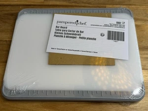 Pampered Chef Bar Cutting Board 1001 8" x 6½" Gray nonslip edges Dishwasher Safe - Picture 1 of 2