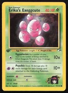 ERIKA’S EXEGGCUTE 2000 GYM - HEROES 1ST EDITION #77/132 BASIC/COMMON - Picture 1 of 3