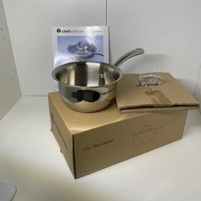 Tupperware Chef Series II 1,5 L Stielkasserolle mit Deckel, Saucepan Edelstahl - Bild 1 von 4