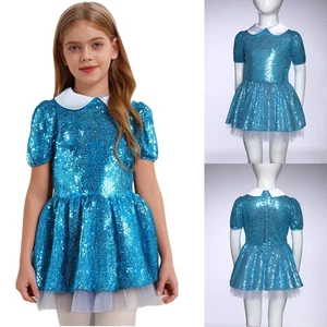 Kids Girls Leotard Glitter Dress Princess Dancewear Fancy Skirt Performance - Picture 1 of 15