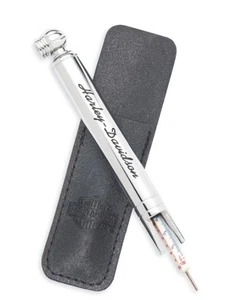 Indicador de profundidad de banda de rodadura y calibre de neumáticos Harley Davidson con bolsa de cuero 75110-98B - Imagen 1 de 3