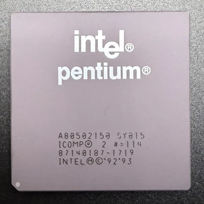Intel Pentium A80502150 CPU SY015 150MHz 60MHz Bus 3.3V SPGA 32bit x86 Processor - Image 1 of 3