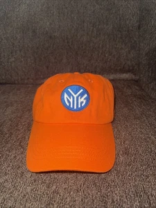 Vintage New York Knicks Foot Locker Exclusive Strap Back Hat Cap NBA Orange NWOT - Picture 1 of 4