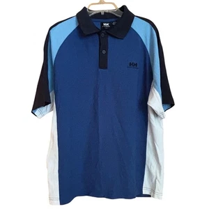 Helly Hansen blaues kurzärmliges Herrenhemd im Polo-Stil, Größe Large, gebraucht, in einwandfreiem Zustand - Bild 1 von 3