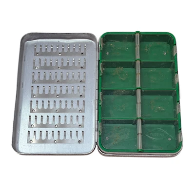 Perrine Fly Box Aluminum #100 Metal Fishing Fly Flies Holder - Image 1 of 4
