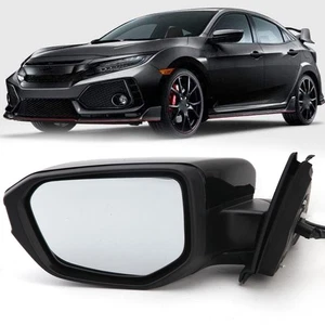 Left Driver Side Mirror For Honda Civic 2016-2020 2021 3Pin Black Manual Fold LH - Picture 1 of 18