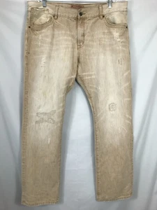 Pantalones de mezclilla Rocawear R+ para hombre talla 40x34 marrón pierna recta desgastados - Imagen 1 de 15