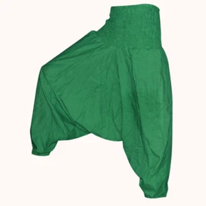 Indian Green Harem Gypsy Hippie Ali Baba Baggy Pants Women Trousers Boho Yoga * - Picture 1 of 2