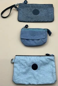 A Very Cute Lot Of 3 Kipling Items Pouches Zip Bag Wristlet - Picture 1 of 10