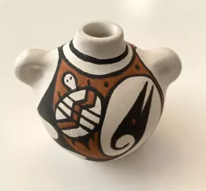 Miniatura Isleta Pueblo vaso ceramica tartaruga ~ 2" - Foto 1 di 6
