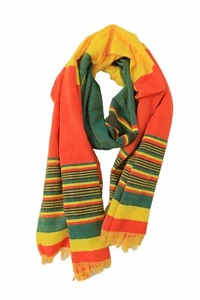 Bufanda de algodón etíope HECHA A MANO bufanda bandera de Etiopía bufanda rastafari africana. - Imagen 1 de 3