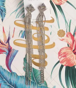 beautiful long length diamante earrings brand new With Organisational packaged - Picture 1 of 5