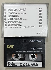 Phil Collins Dance Into The Light DAT Production Master Digital Audio Tape Rare - Picture 1 of 2