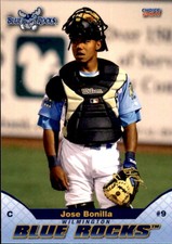2011 Wilmington Blue Rocks Choice #5 Jose Bonilla Dominican Republic DR Card