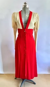 Vintage 1970's Ossie Clark Moss Crepe Dress with Gigot Sleeves - Picture 1 of 8
